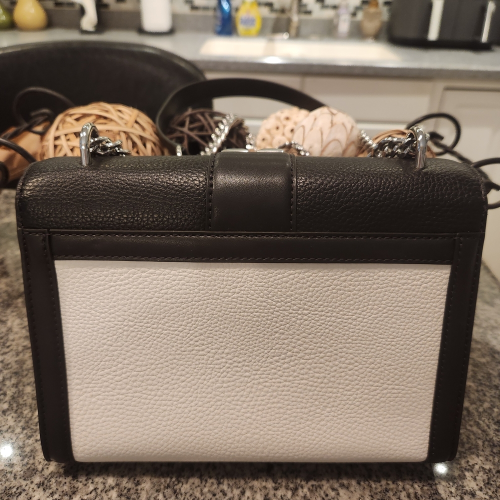 Michael Kors NWOT Whitney Black and White Studded Shoulder/Crossbody Bag - Picture 4 of 14